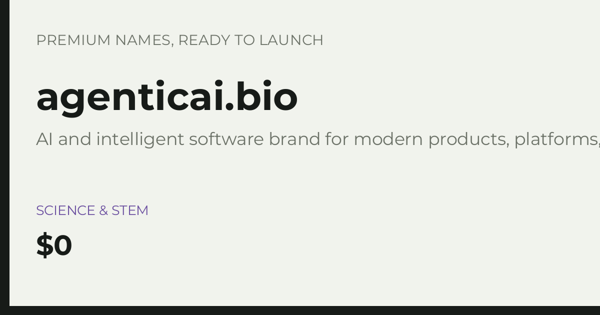 Brand preview for agenticai.bio