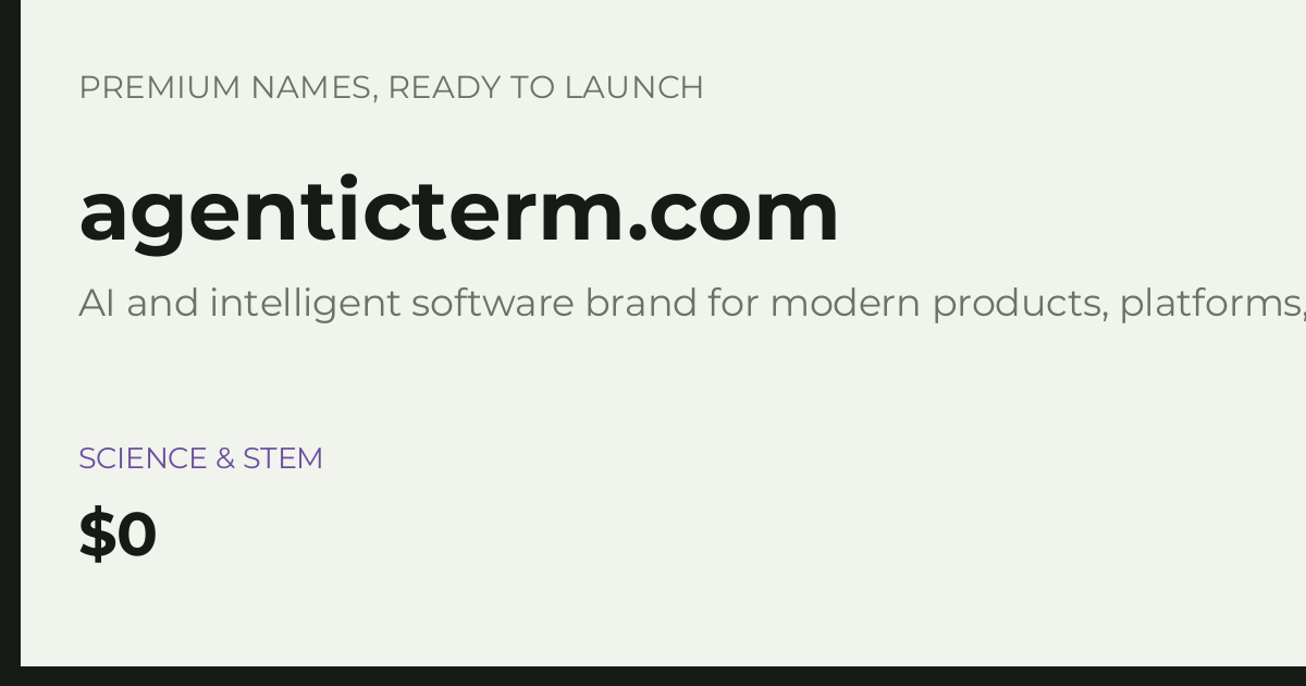 Brand preview for agenticterm.com
