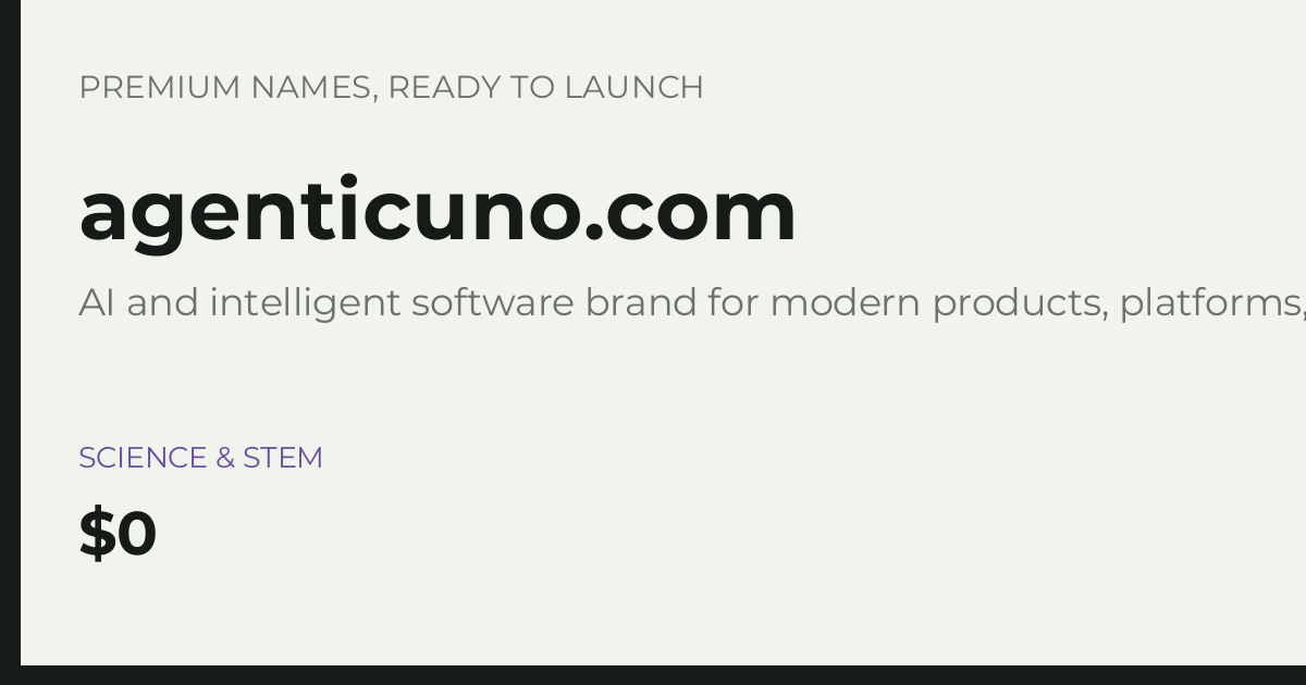 Brand preview for agenticuno.com