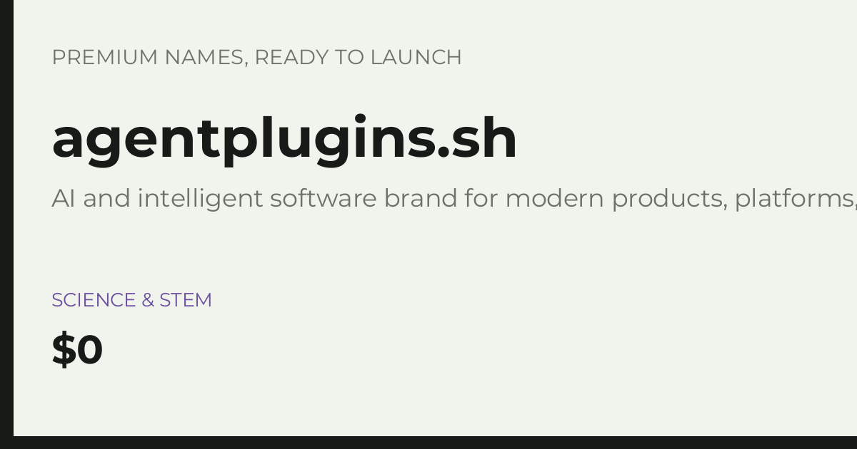 Brand preview for agentplugins.sh