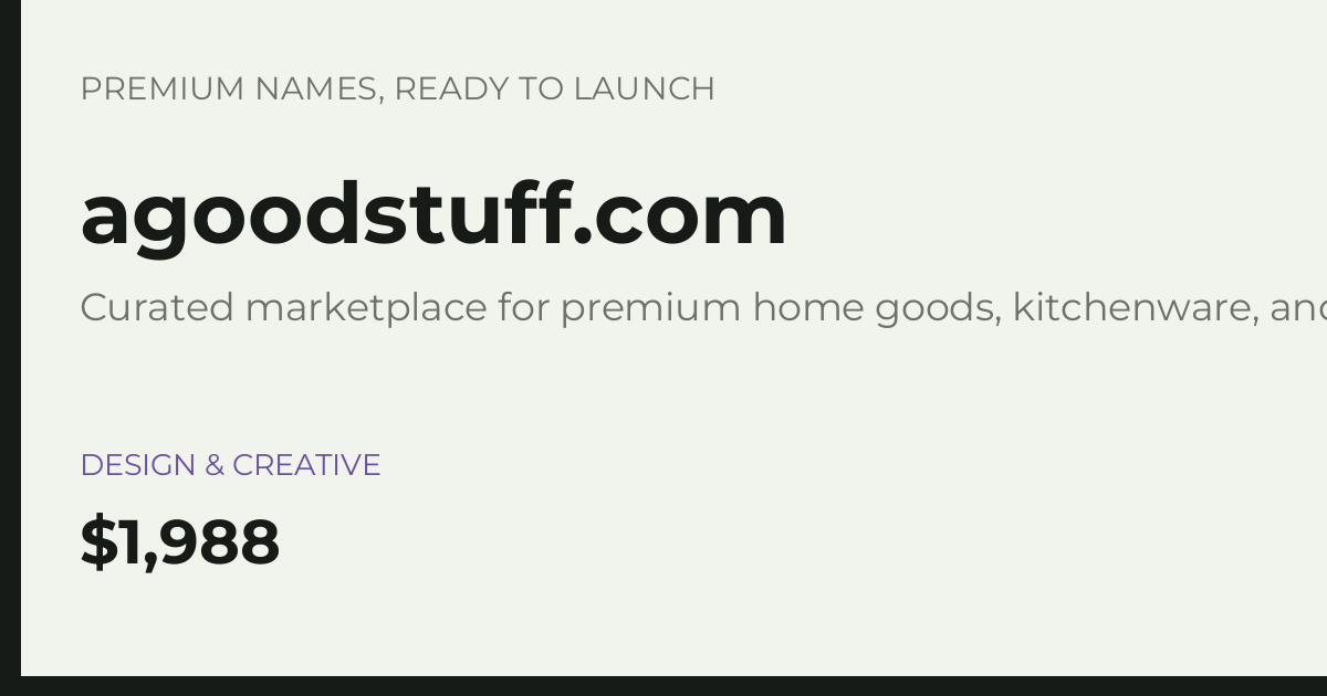 Brand preview for agoodstuff.com
