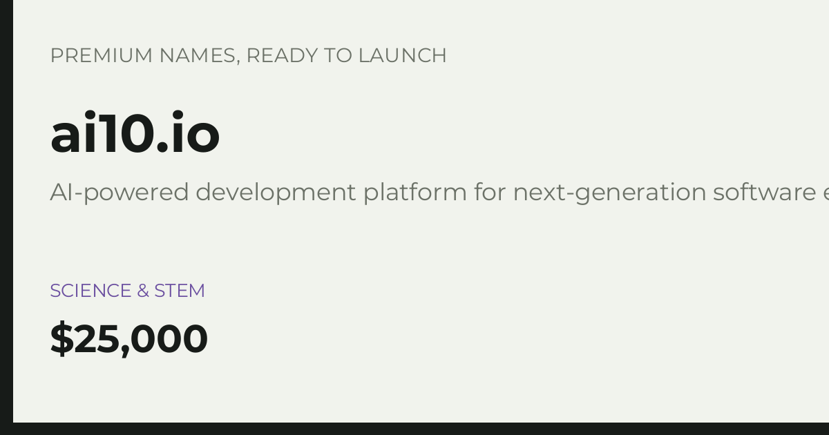 Brand preview for ai10.io
