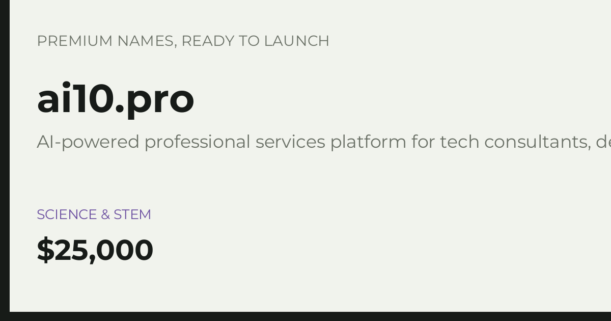 Brand preview for ai10.pro