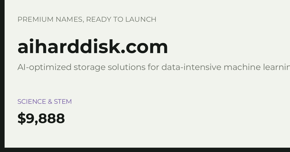 Brand preview for aiharddisk.com