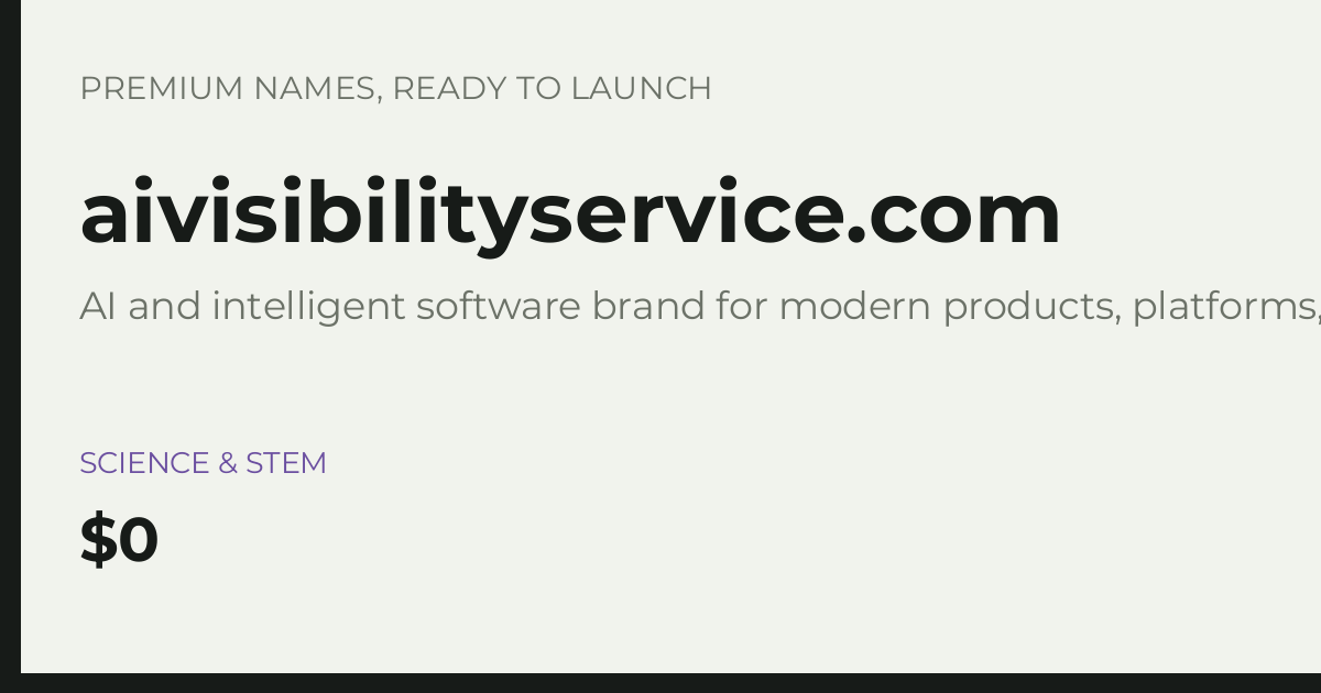 Brand preview for aivisibilityservice.com