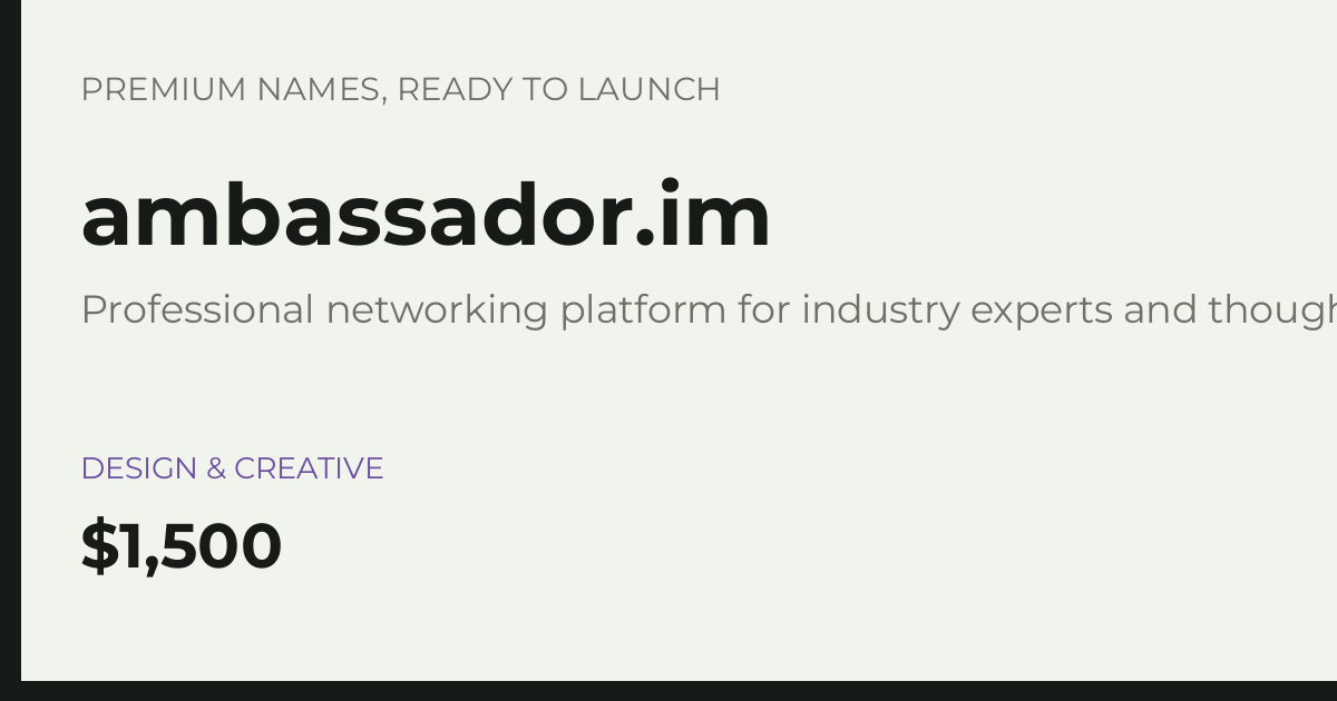 Brand preview for ambassador.im
