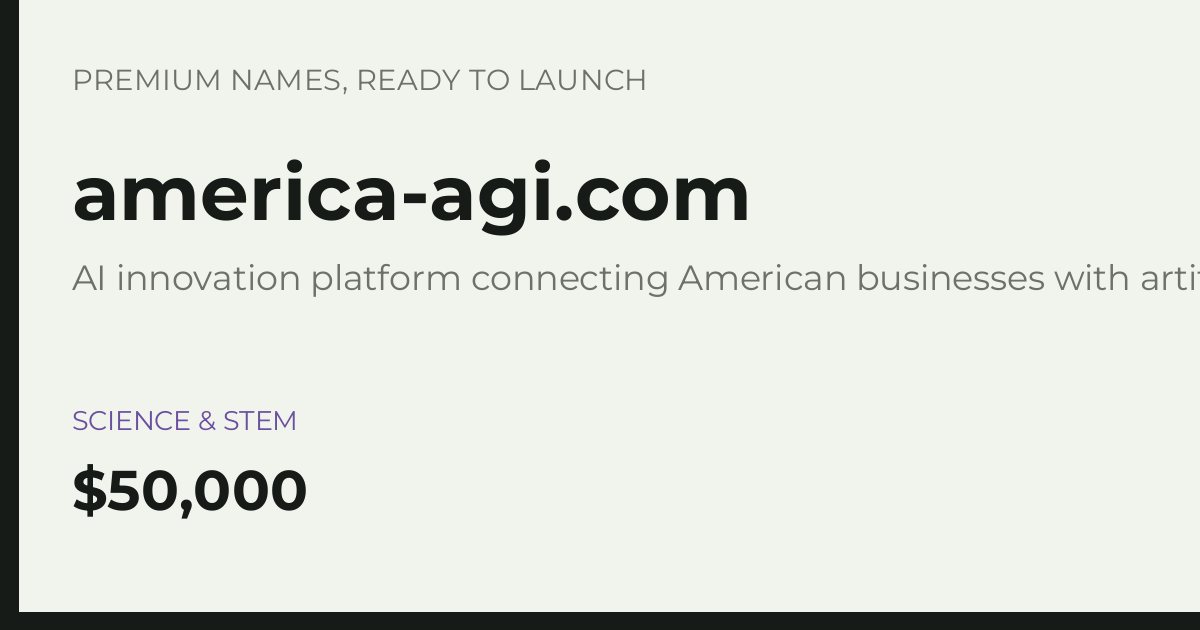 Brand preview for america-agi.com