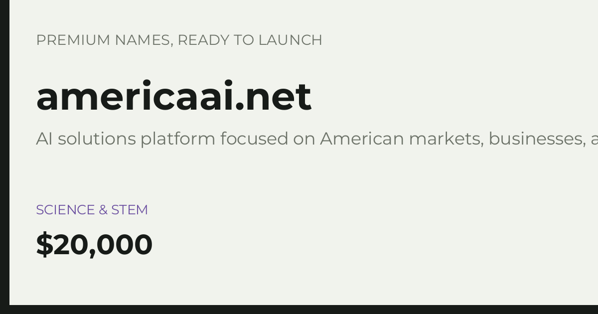 Brand preview for americaai.net