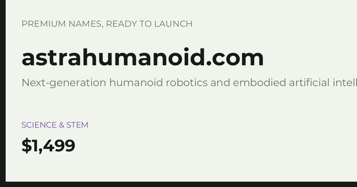 Brand preview for astrahumanoid.com
