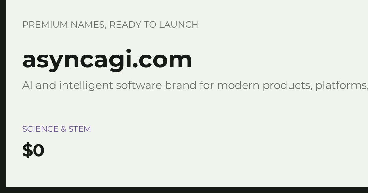 Brand preview for asyncagi.com