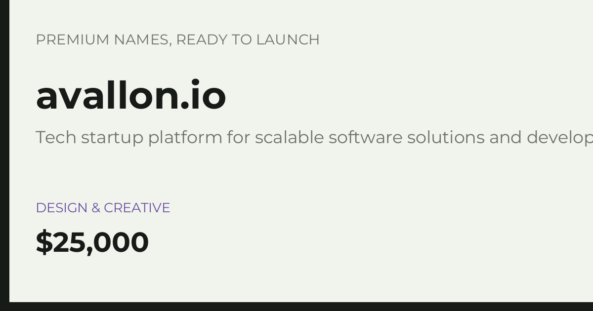 Brand preview for avallon.io