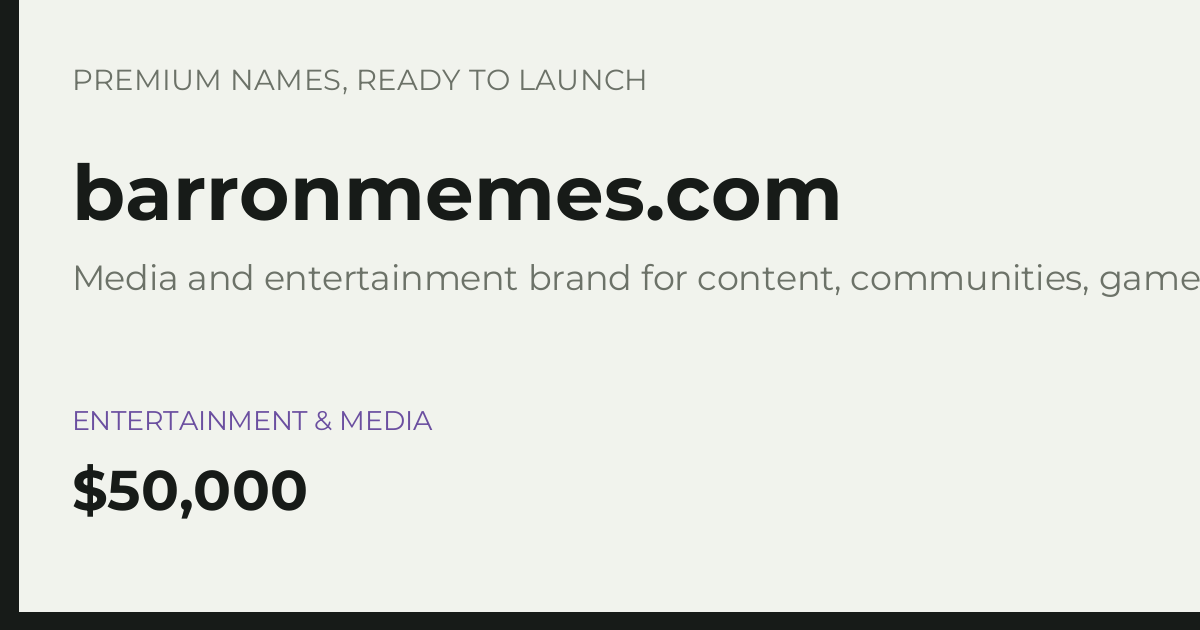 Brand preview for barronmemes.com