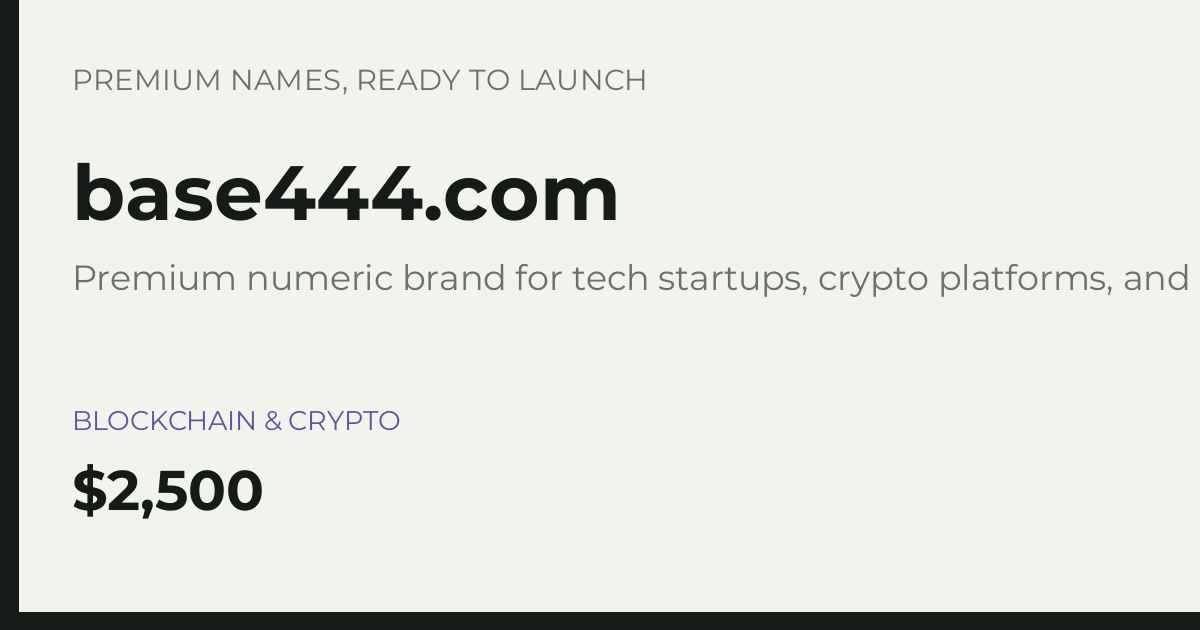 Brand preview for base444.com