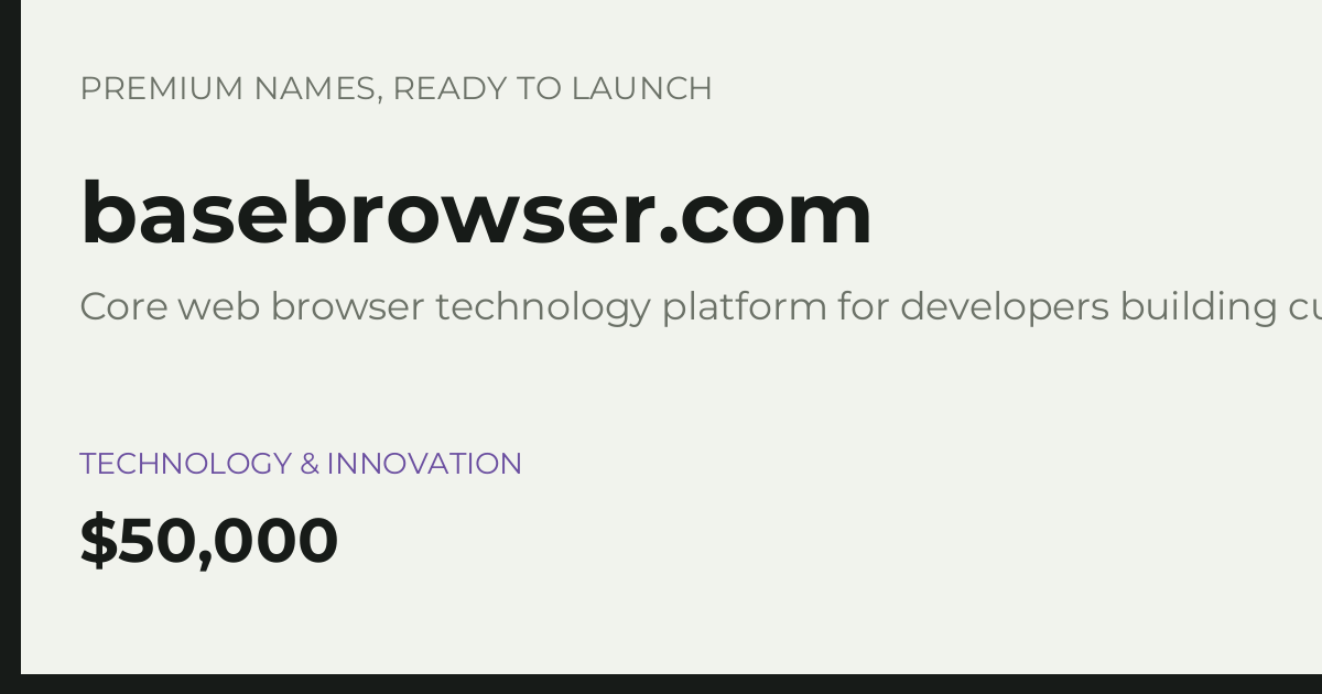 Brand preview for basebrowser.com