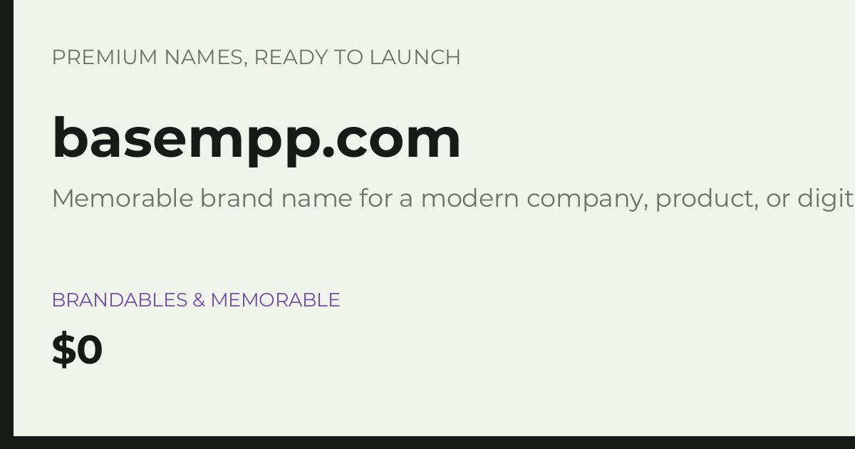 Brand preview for basempp.com