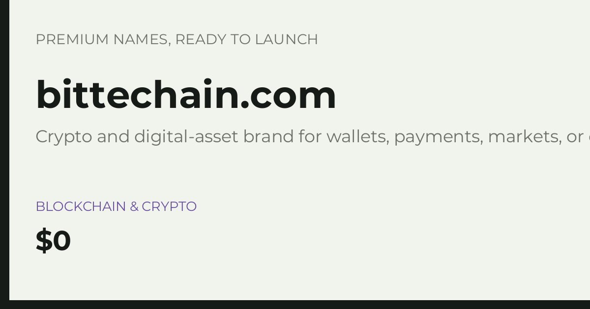 Brand preview for bittechain.com