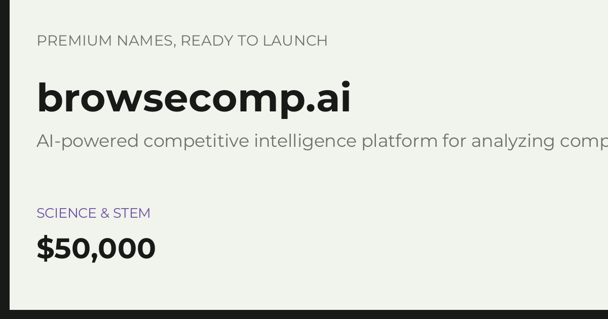 Brand preview for browsecomp.ai
