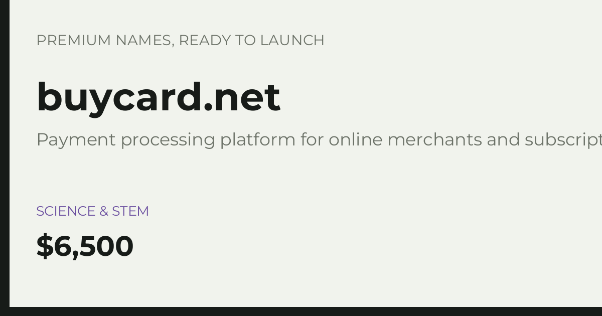 Brand preview for buycard.net