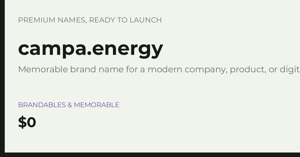 Brand preview for campa.energy