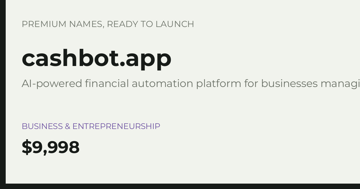 Brand preview for cashbot.app
