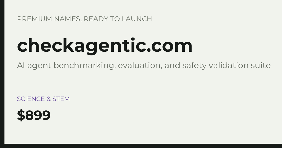 Brand preview for checkagentic.com