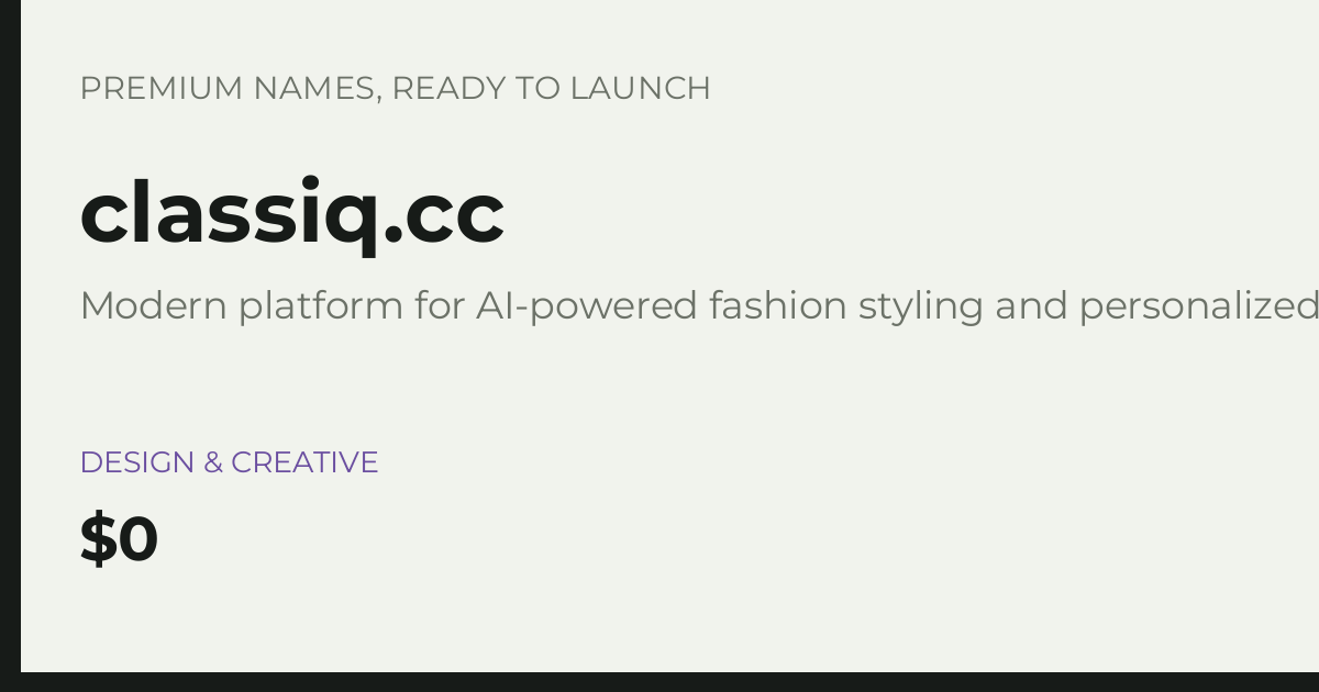 Brand preview for classiq.cc