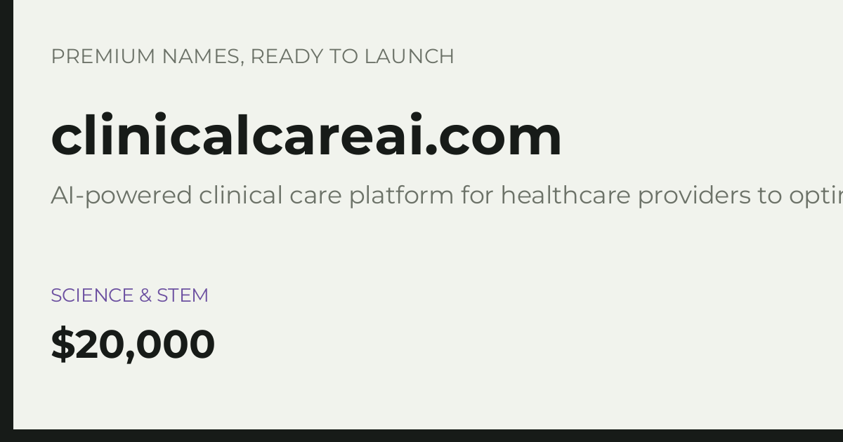 Brand preview for clinicalcareai.com