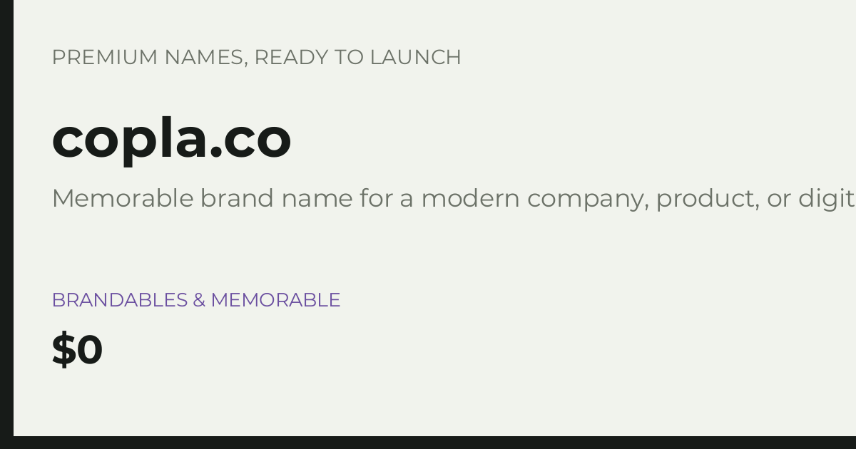 Brand preview for copla.co
