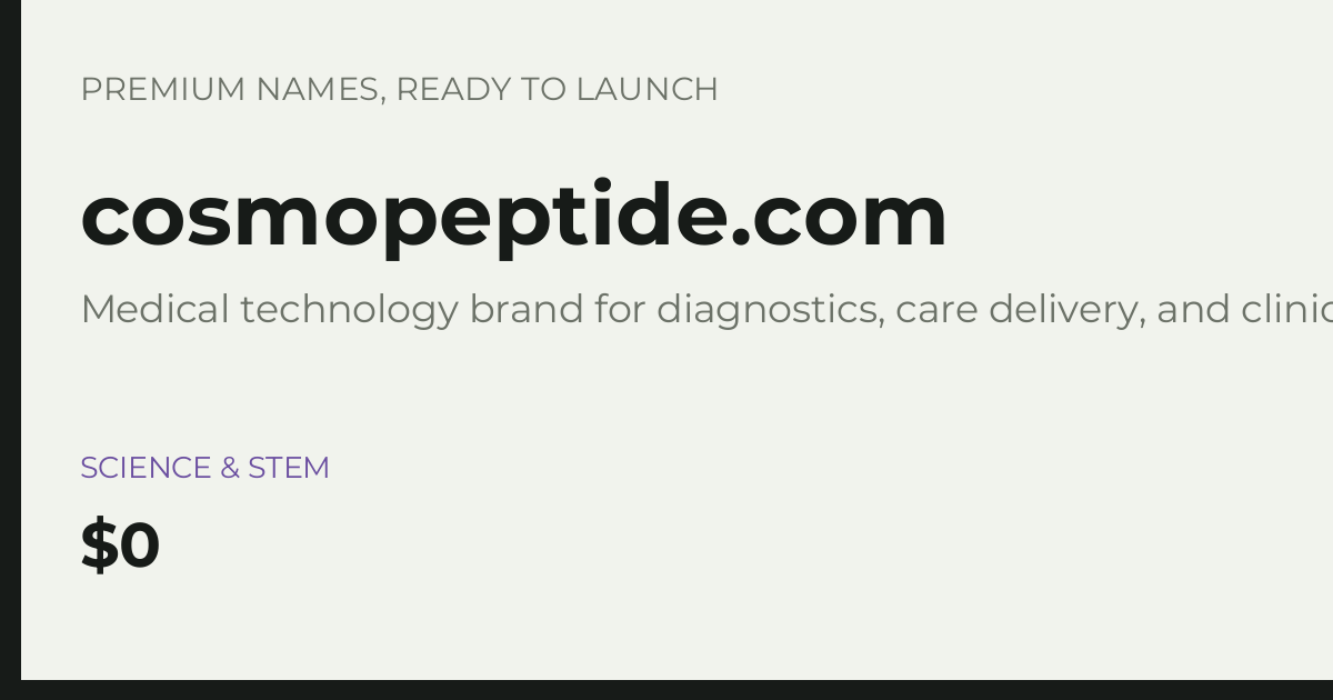 Brand preview for cosmopeptide.com