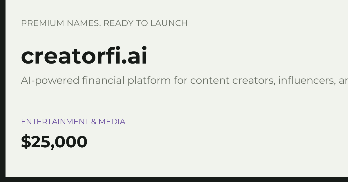Brand preview for creatorfi.ai