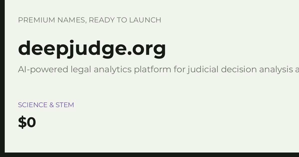 Brand preview for deepjudge.org