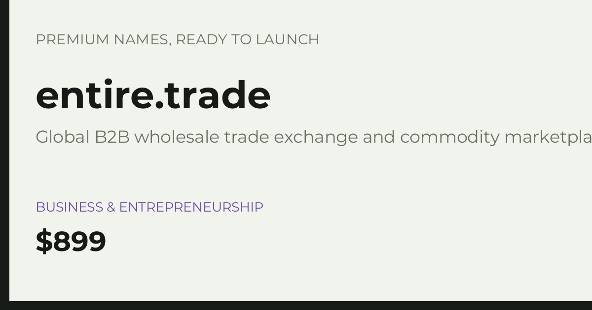 Brand preview for entire.trade