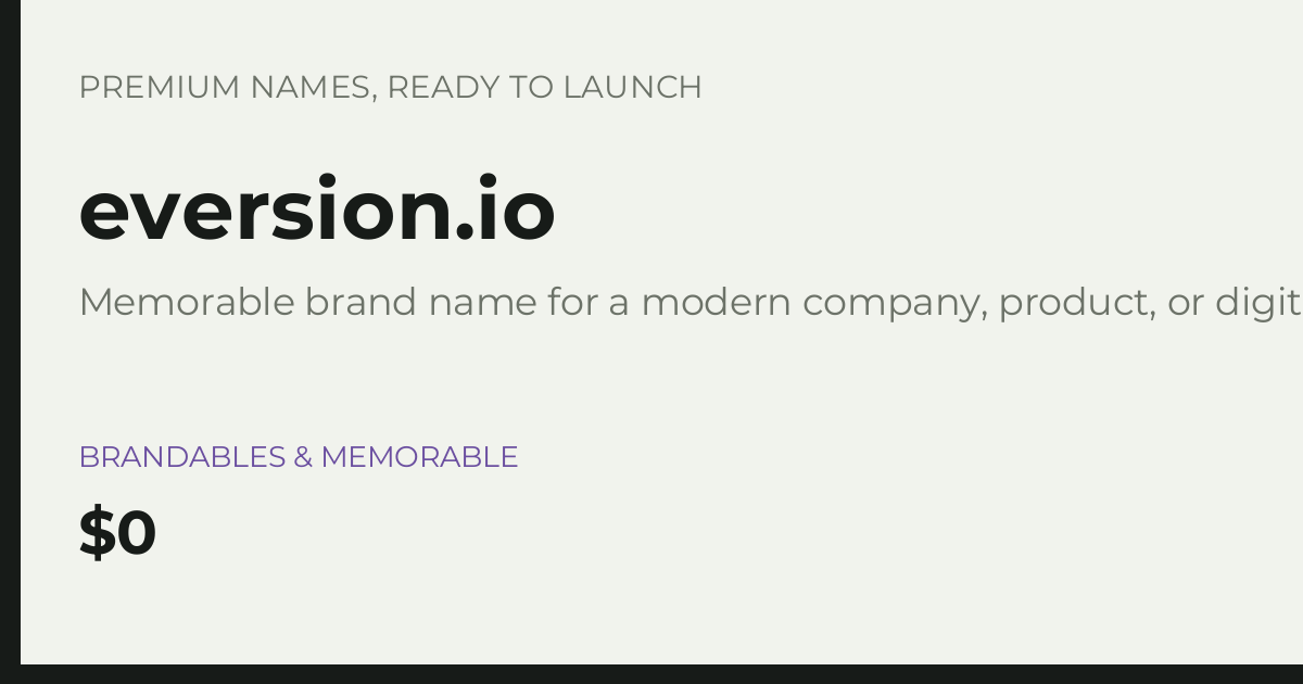 Brand preview for eversion.io