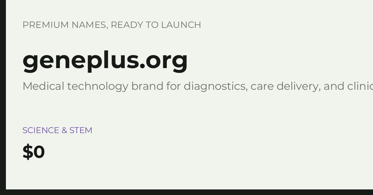 Brand preview for geneplus.org