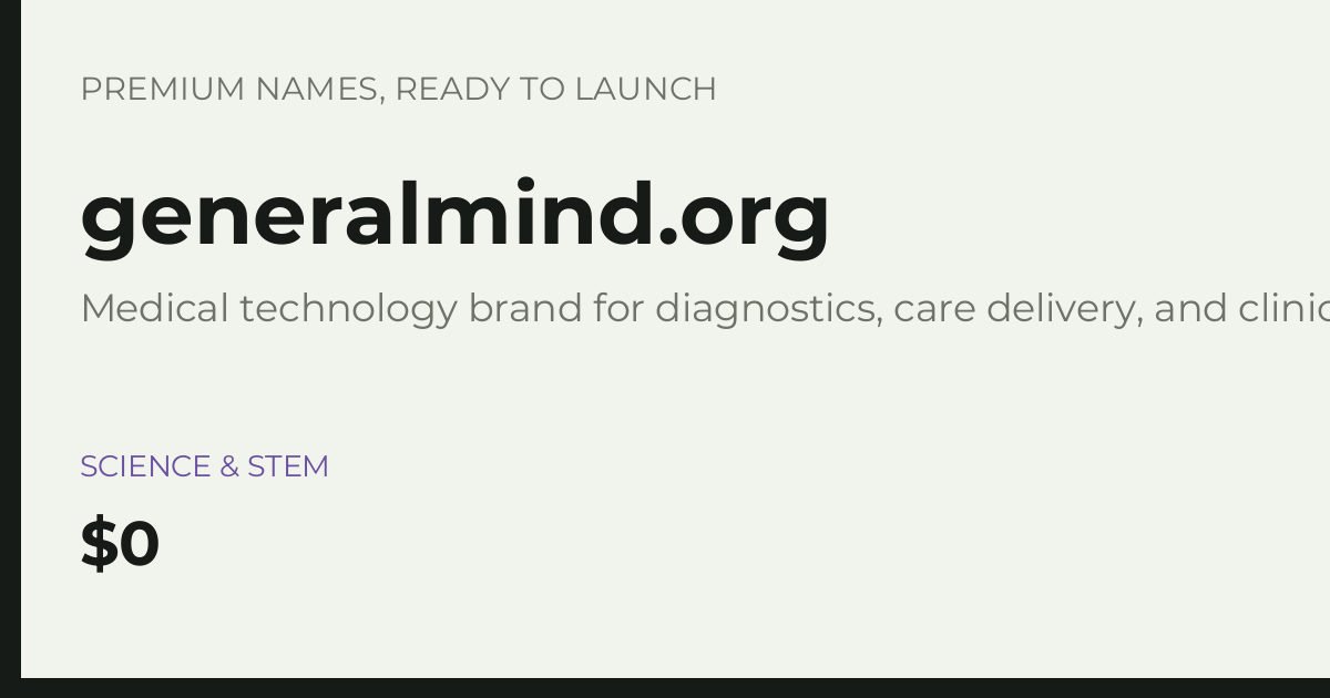 Brand preview for generalmind.org