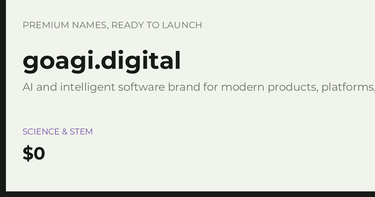 Brand preview for goagi.digital