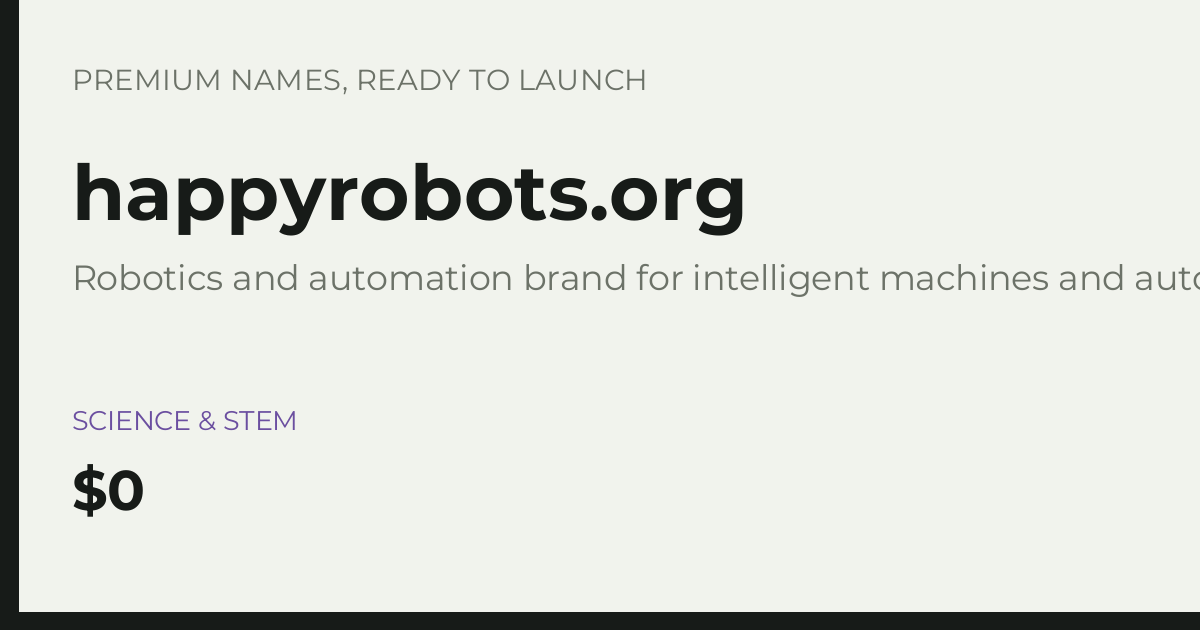Brand preview for happyrobots.org