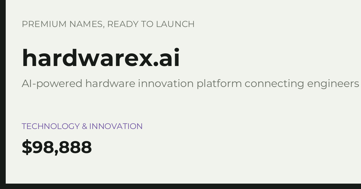 Brand preview for hardwarex.ai
