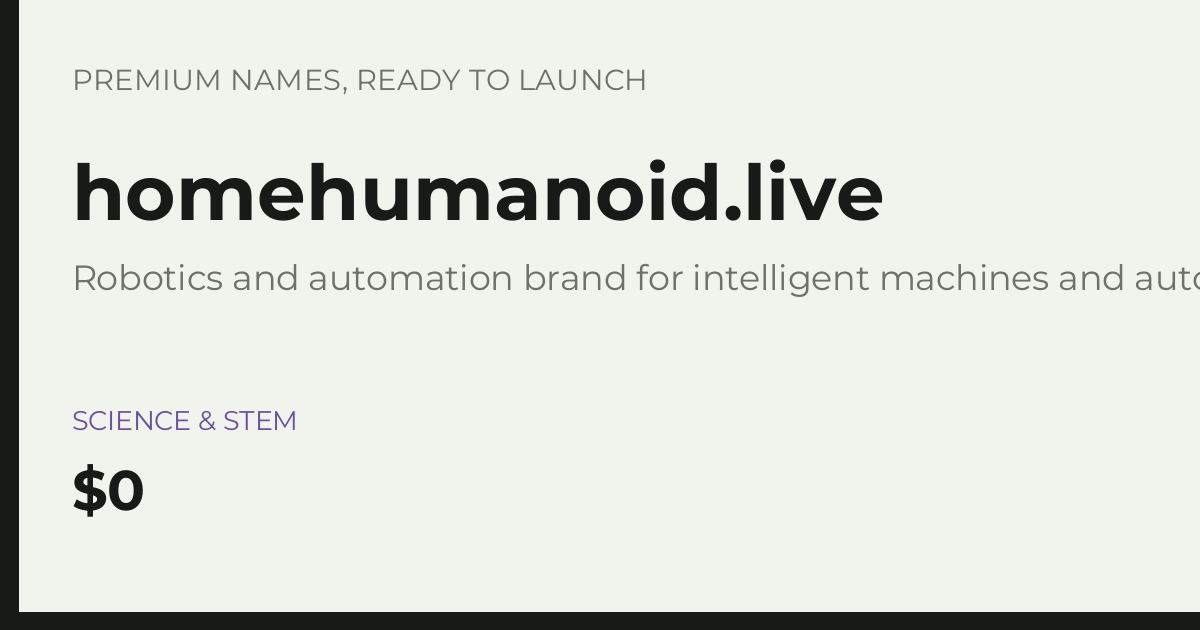 Brand preview for homehumanoid.live