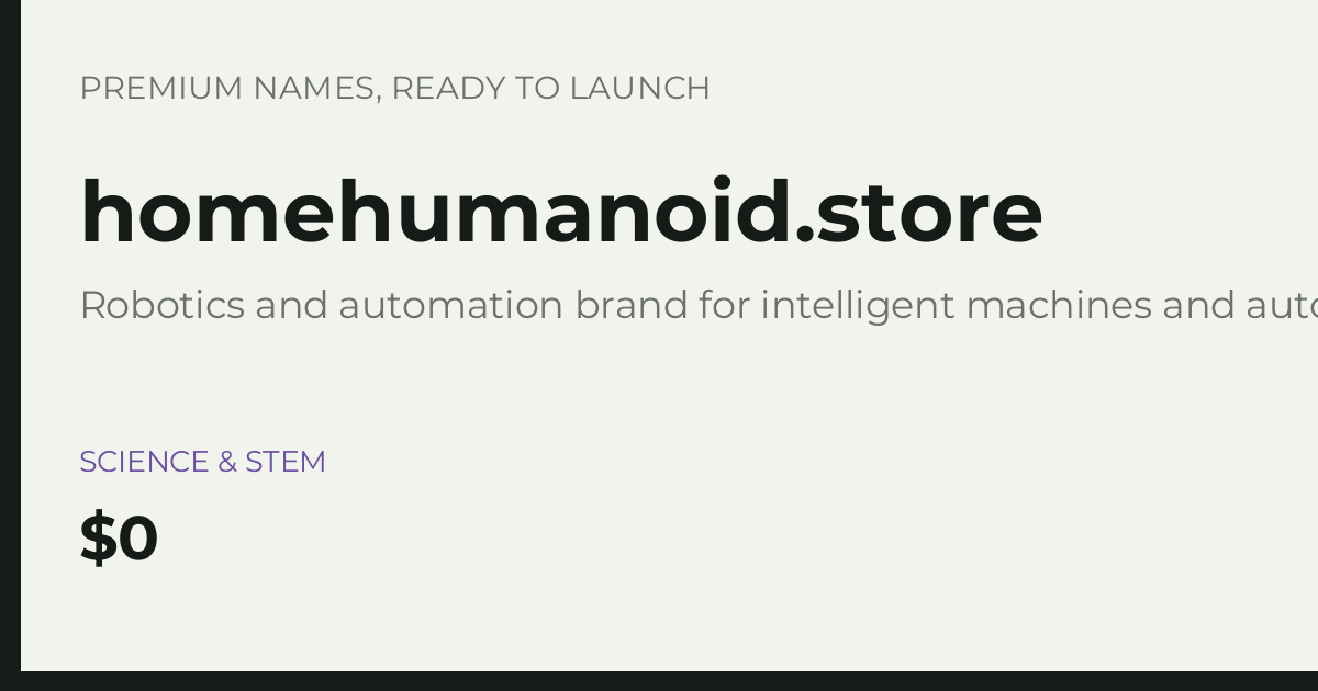 Brand preview for homehumanoid.store