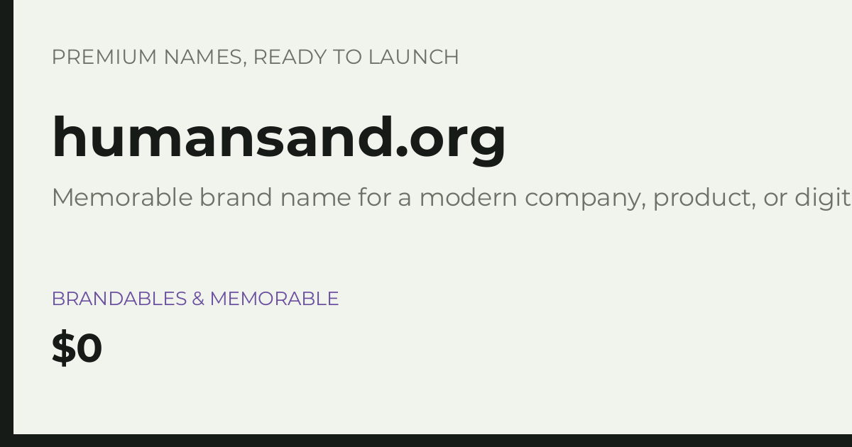 Brand preview for humansand.org