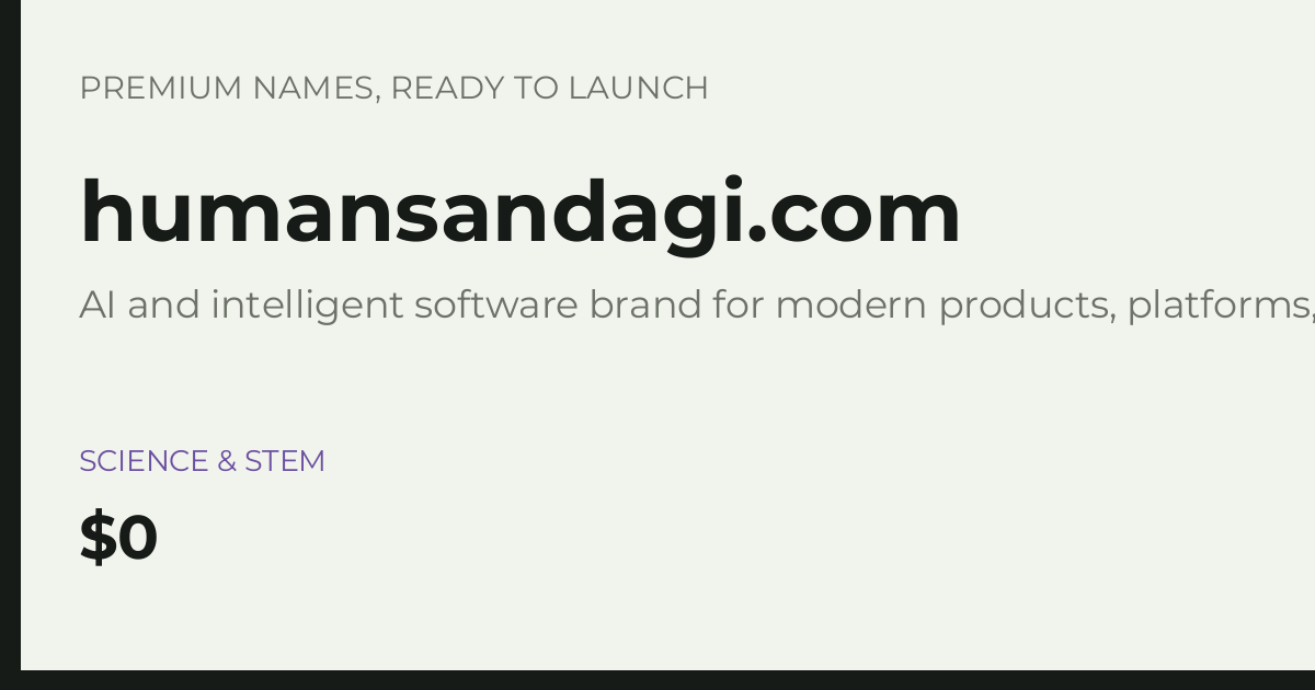 Brand preview for humansandagi.com
