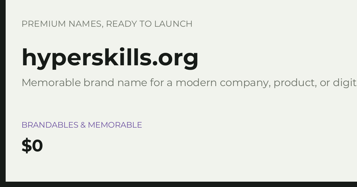 Brand preview for hyperskills.org