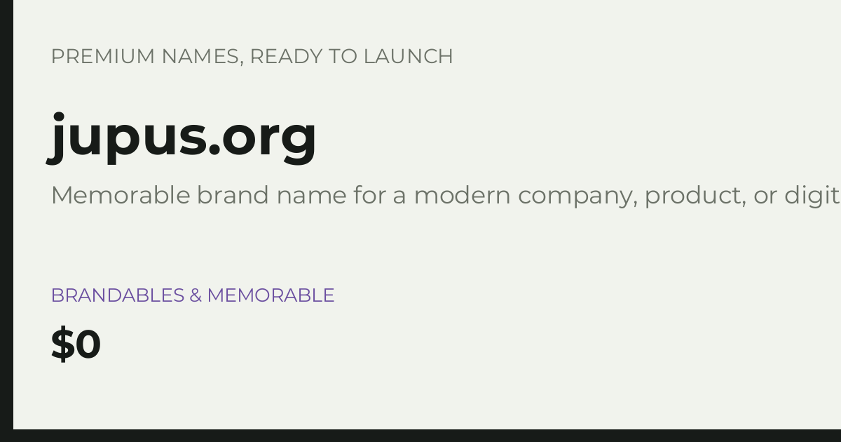 Brand preview for jupus.org