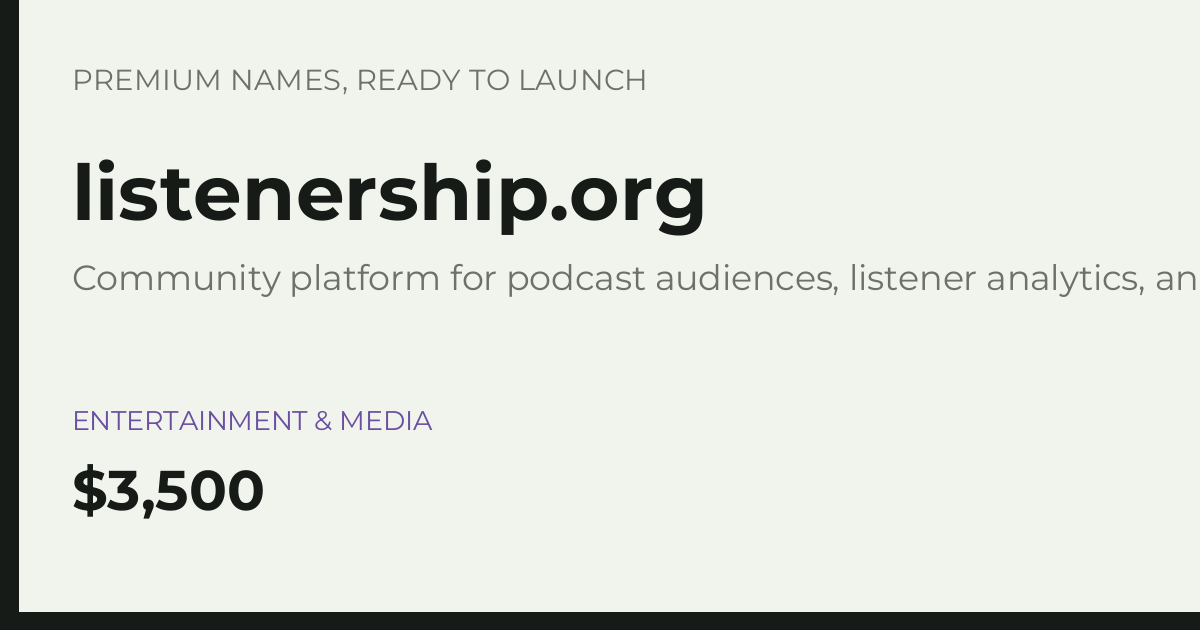 Brand preview for listenership.org
