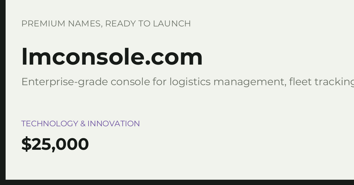 Brand preview for lmconsole.com