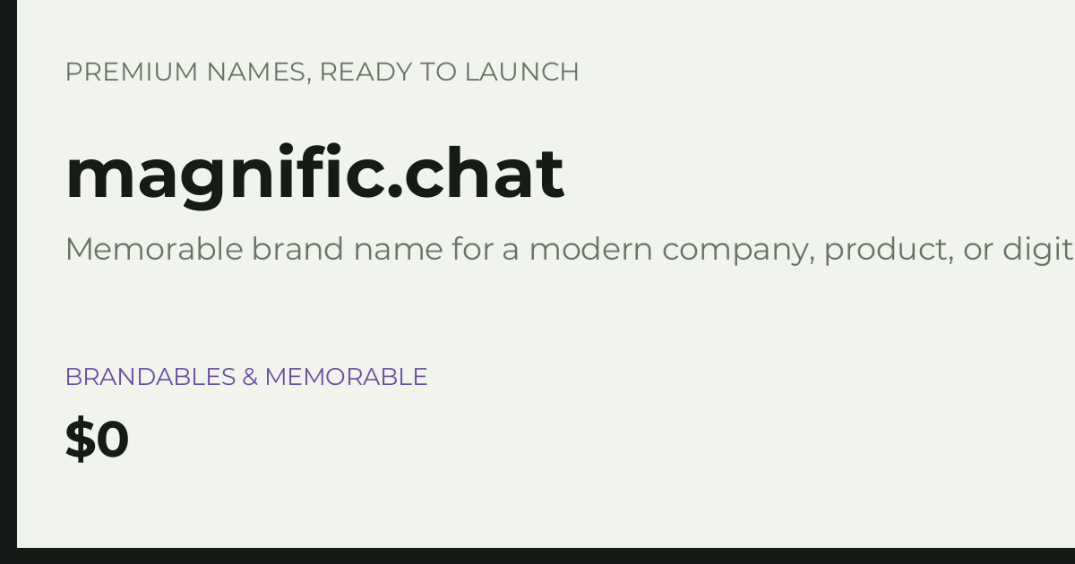 Brand preview for magnific.chat