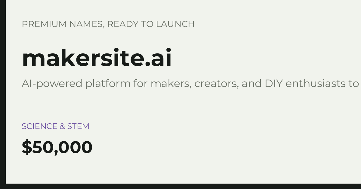 Brand preview for makersite.ai