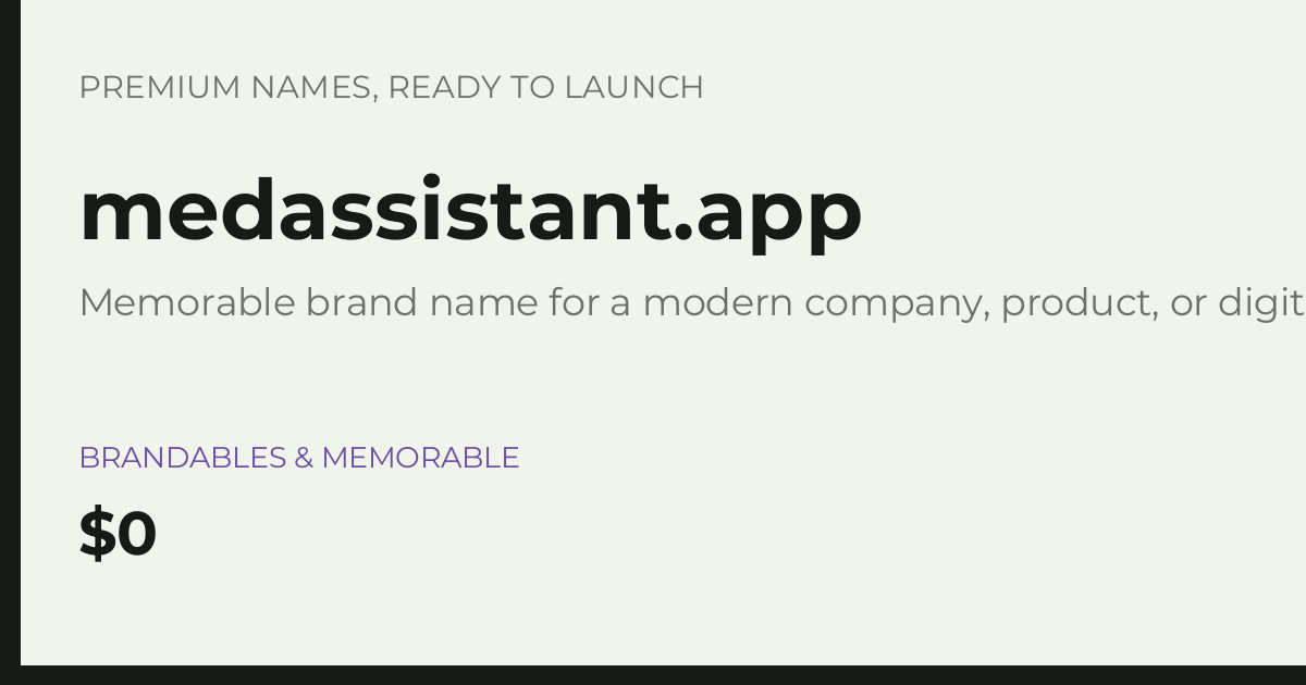 Brand preview for medassistant.app
