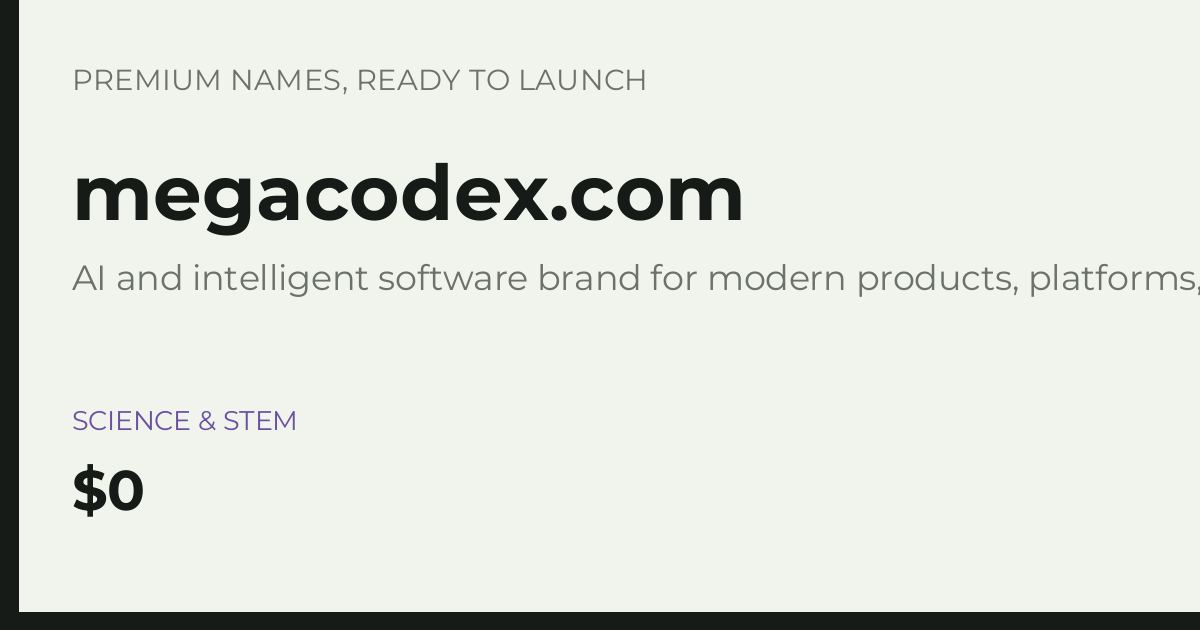 Brand preview for megacodex.com